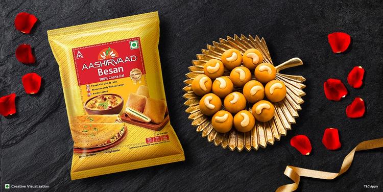 Besan Ladoo made with Aashirvaad Svasti Ghee