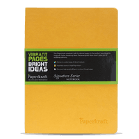 Paperkraft Signature Yellow Soft PU cover,  16.5 cm x 9.5 cm,  160 pages,  Unruled