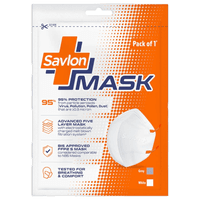 Savlon Mask - Singles Pack, BIS Certified FFP2 S Mask (comparable to N95), Ear-loop, Grey  (with adjustable slider)