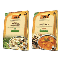 Kitchens of India Combo Pack - Malabari Chicken Stew, 285g and Paneer Malai, 285g