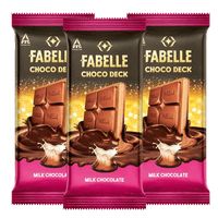 Fabelle Choco Deck Milk Chocolate Bar 130g, Pack of 3