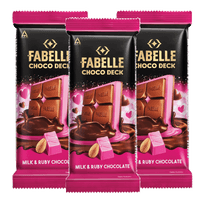 Fabelle Choco Deck Milk & Ruby Chocolate - 55g X 3, Premium chocolate bar