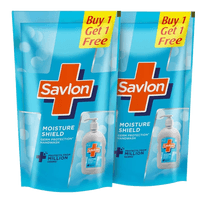 Savlon Moisture Shield Germ Protection Liquid Handwash Refill Pouch, 750ml+750ml (Pack of 2)