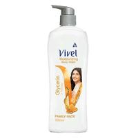 Vivel Body Wash, Glycerin & Honey, Moisturising Shower Gel, For Glowing skin, 500ml Pump, For women and men