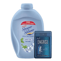 Shower to Shower Super Cool 150g + 18.4ml Engage Free, 150 g