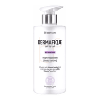 Dermafique Night Replenish Body Serum, Body Lotion for All Skin Types, Night Regeneration, 30x Vitamin E, Deeply hydrates and moisturizes, Repairs Skin Cell Damage, dermatologist tested (300 ml)