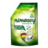 Nimeasy Dishwash Liquid Gel 125ml, Kitchen Utensil Cleaner, Lift Off Action with Enzyme Technology