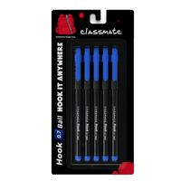 Classmate Hook Ball Pen- Blue (Pack of 5)