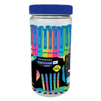 Classmate Octane Gel Pen Neon Series- Blue (Pack of 25 Pens + 4 Gel Refills FREE)