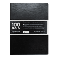 Paperkraft Signature Black Soft PU cover,  21.0 cm x 14.5 cm,  160 pages,  Single Line