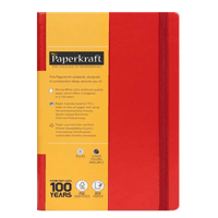 Paperkraft Signature Red Hard PU cover,  21.0 cm x 13.3 cm,  240 pages,  Single Line