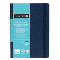 Paperkraft Signature Dark Blue Hard PU cover,  21.0 cm x 13.3 cm,  240 pages,  Single Line
