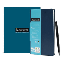 Paperkraft Blue  Gift pack- Blue PU Cover notebook with Matte Black  Paperkraft Pen