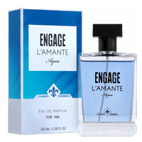 Engage L'amante Aqua Eau De Parfum, Perfume for Men, 100ml, Aqua, Long Lasting & Premium , Skin Friendly